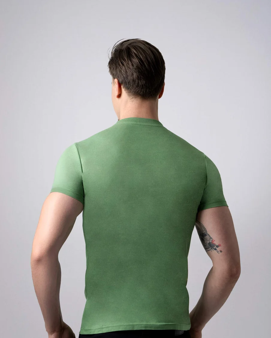 Image 5 of - menstshirtwprintgreen5jpg