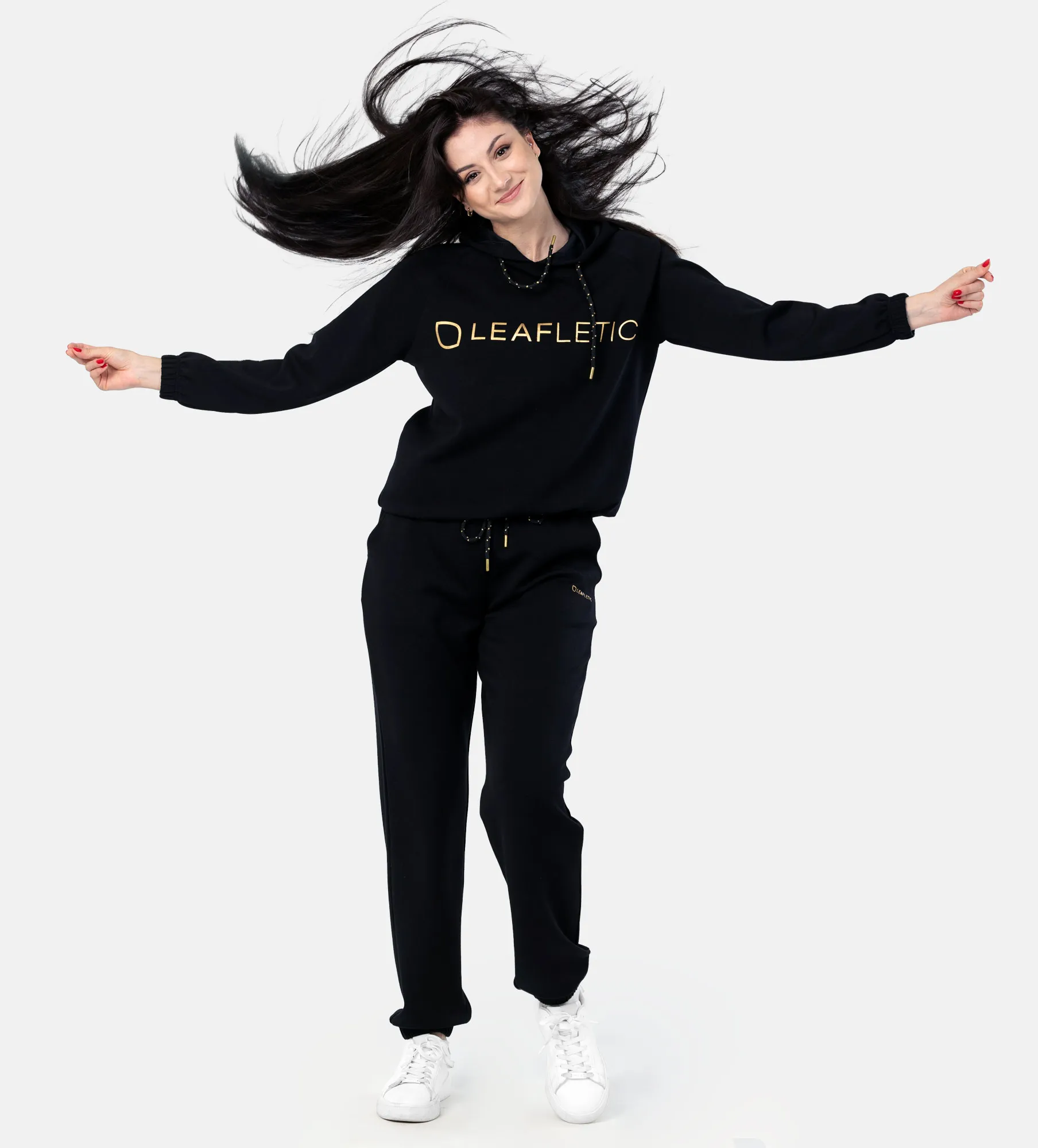 Cropped Kapuzenpullover und jogginghosen für Damen