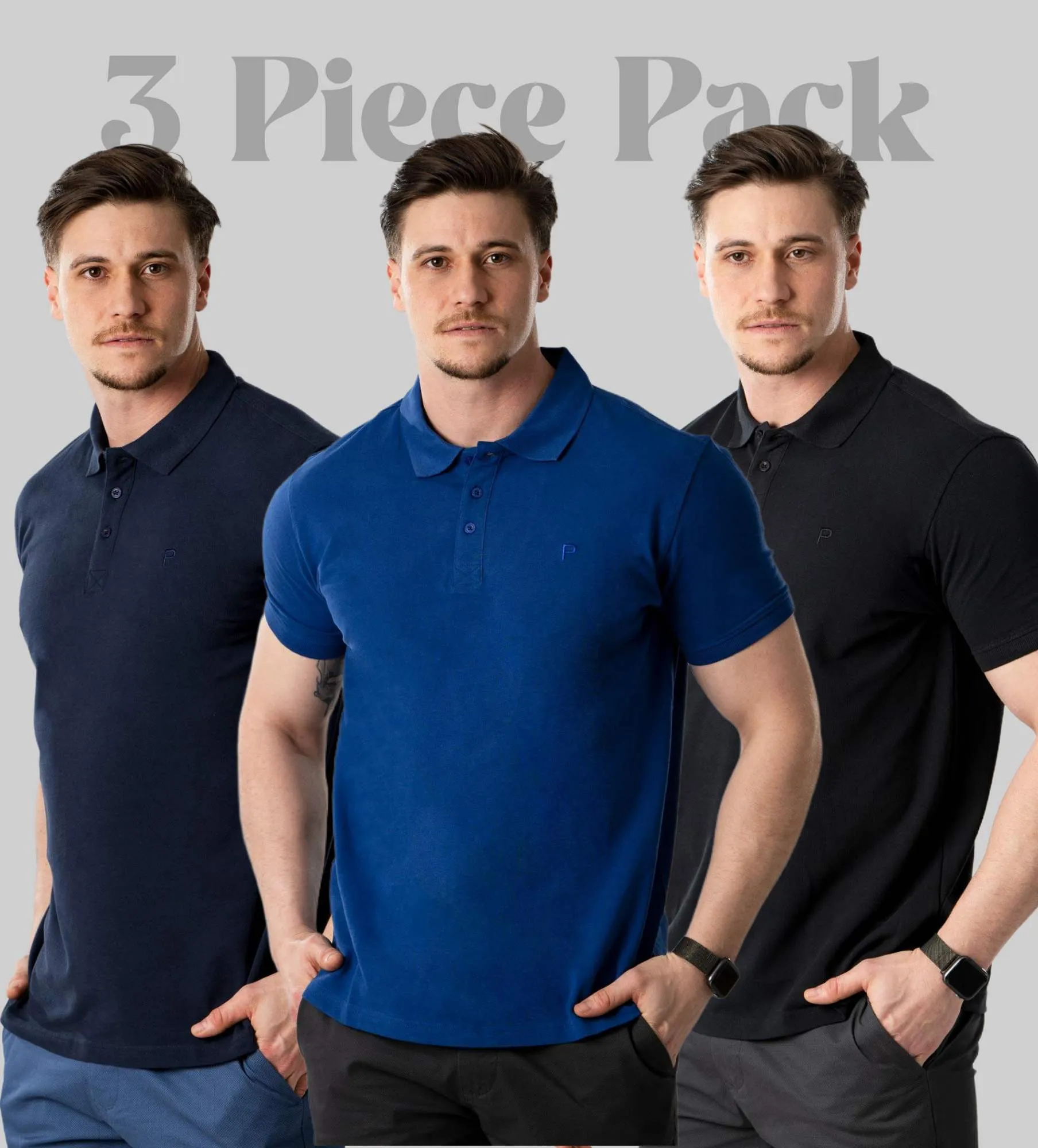 Poloshirts für Herren 3 Stück