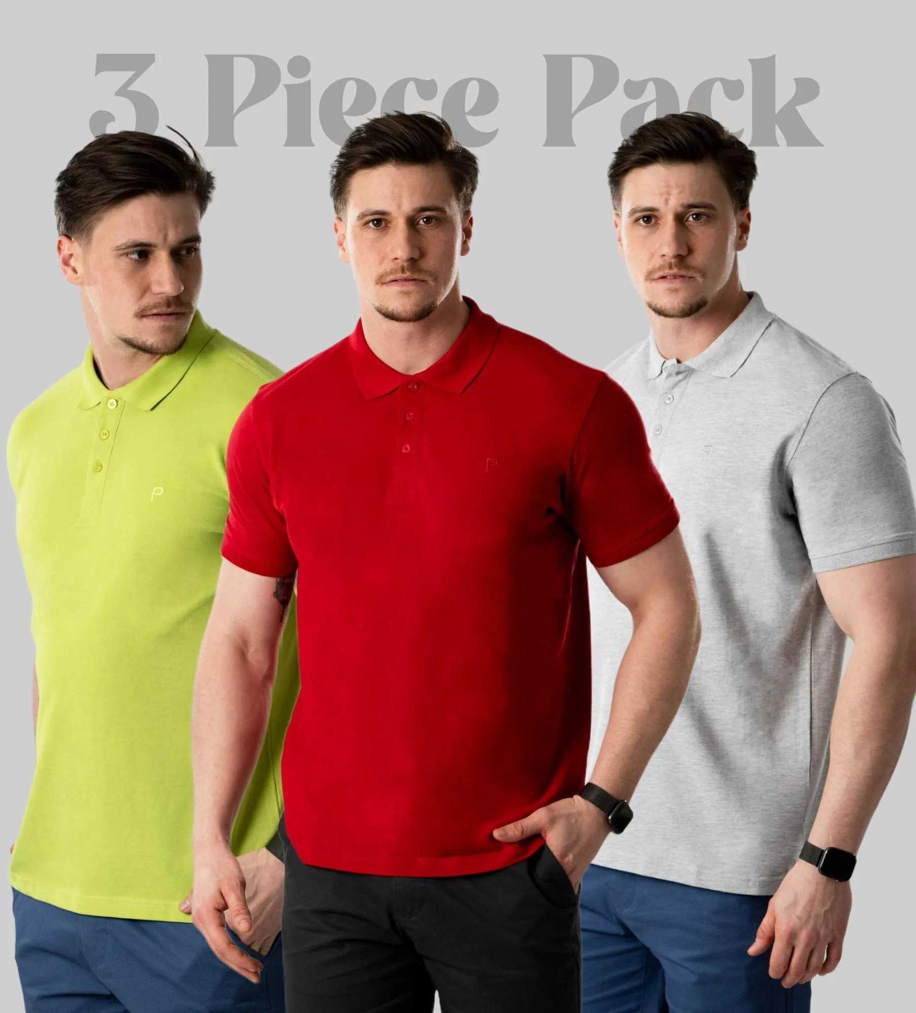 Poloshirts für Herren 3 Stück