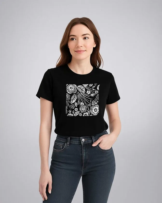 Kurzen Ärmeln T-shirt für Damen mit Print