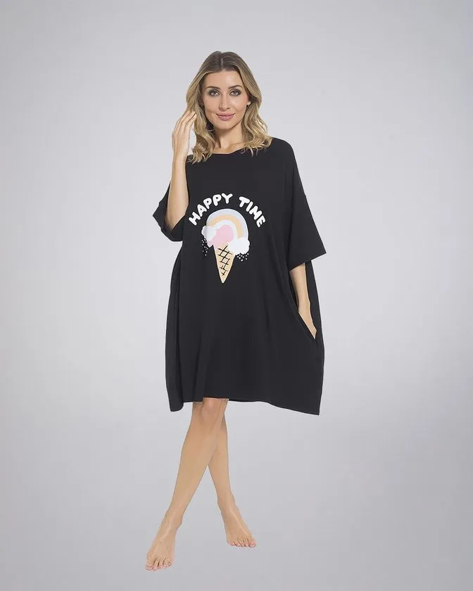 Damen-Schlafshirt im Oversize-Look