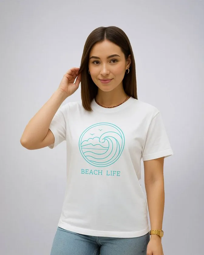 Kurzen Ärmeln T-shirt für Damen mit Print