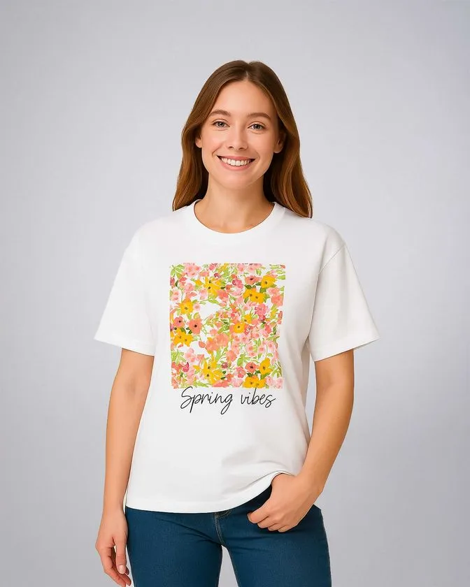 Kurzen Ärmeln T-shirt für Damen mit Print