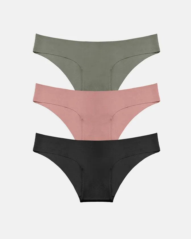 3er-Pack Hipster-Slips für Damen aus Nylon und Elasthan