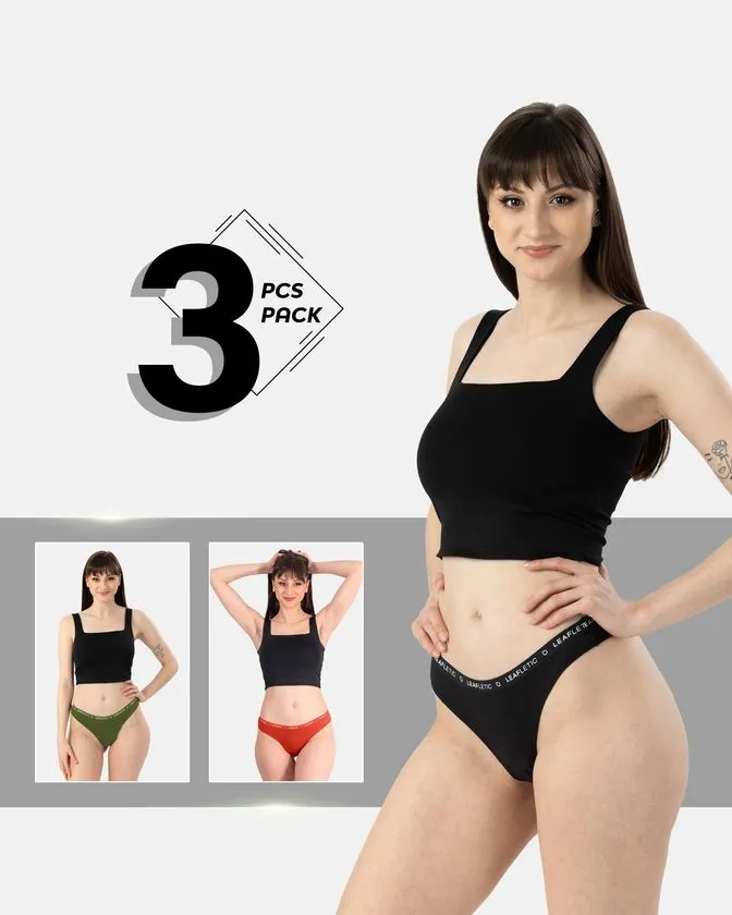 Brazilian Slips aus Baumwolle und Elastan – 3er-Pack