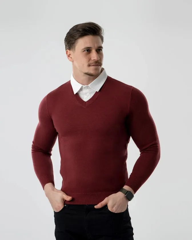 Herren Mock Shirt Pullover