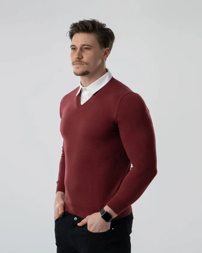 Herren Mock Shirt Pullover