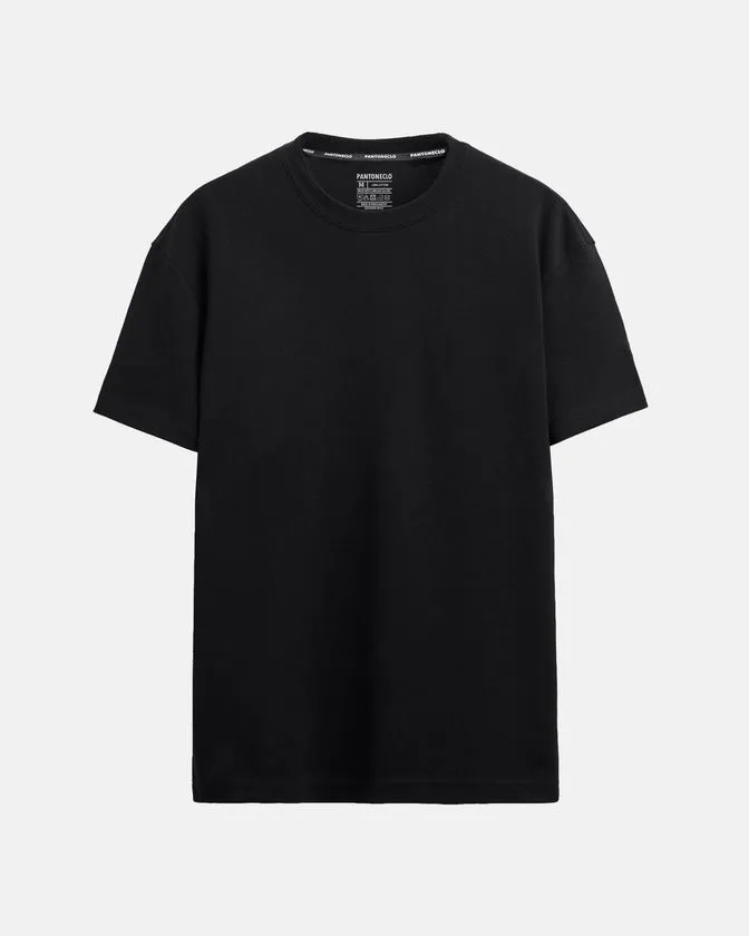 T-Shirt mit Rundhalsausschnitt aus Bambusviskose